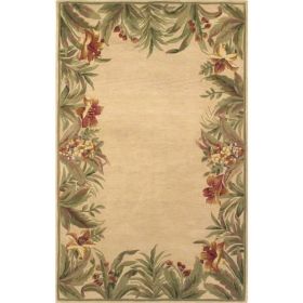 3 x 6  Wool Ivory  Area Rug