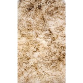 Dark Linen New Zealand Natural Shearling Shearling Sheepskin Rug