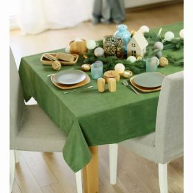 84" Merry Christmas Rectangle Tablecloth in  Green