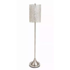 Metal Floor Lamp with Crystal Bead Shade