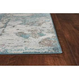 3'x5' Ivory or Teal Polypropylene Rug