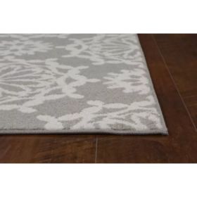 7' Grey or Ivory Polypropylene Runner Rug