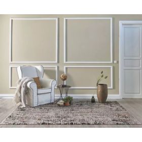 63" X 91" Beige or  Grey Polyester Rug