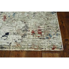 27" X 91" Beige or  Grey Polyester Rug