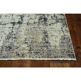 27" X 91" Ivory or Grey Polyester Rug