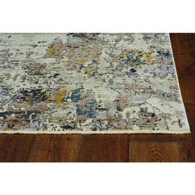 63" X 91" Silver Polyester Rug