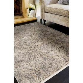 63" X 91" Sand or  Grey Polypropylene Rug