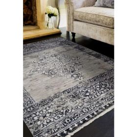 63" X 91" Sand or  Charcoal Polypropylene Rug