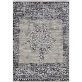 46" X 69" Sand or  Charcoal Polypropylene Rug