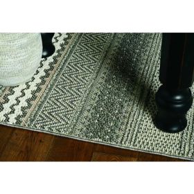 48" X 69" Taupe Polypropylene Rug