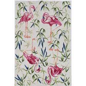 60" X 90" Ivory or Pink Polyester Rug