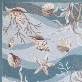 60" X 90" Seafoam Polyester Rug