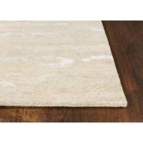 39" X 63" Ivory  Wool or Viscose Rug