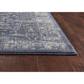 8' Denim Parisian Polypropylene Runner Rug