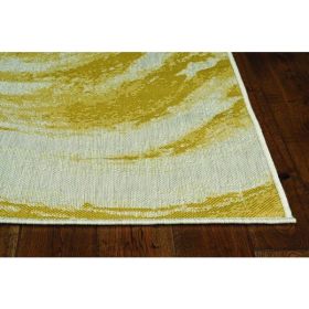 3' x 4' Ivory or Gold Polypropylene Area Rug