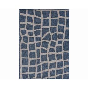 3'x5' Blue or  Grey Polypropylene Area Rug