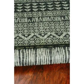 63" X 91" Charcoal Polypropylene Rug