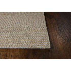 60" X 84" Grey Wool or Jute Rug