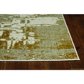 3' x 5' Ivory or Gold Abstract Area Rug