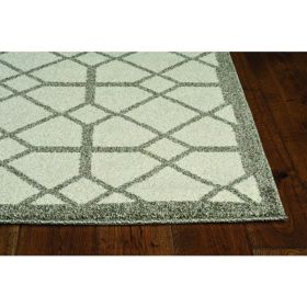 2' x 3' Ivory or Grey Diamond Pattern Accent Rug