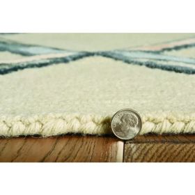 27" X 96" Cream Wool or Viscose Rug