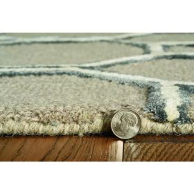 27" X 96" Mocha Wool or Viscose Rug