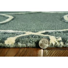 27" X 96" Charcoal Wool or Viscose Rug