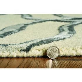 27" X 96" Silver Wool or Viscose Rug