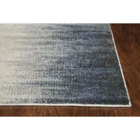 39" X 63" Ivory  Blue Polypropylene Rug