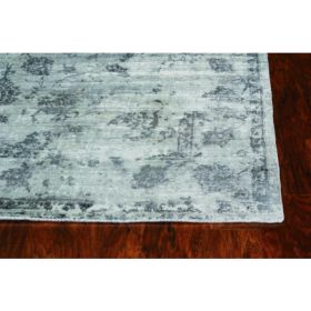 39" X 63" Grey Viscose Rug