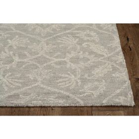 27" X 96" Grey Wool Rug