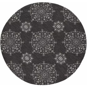 60" X 90" Charcoal Polypropylene Rug