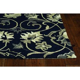 2'x3' Navy Polypropylene Accent Rug