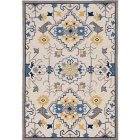 2' x 3' Ivory Polypropylene Accent Rug