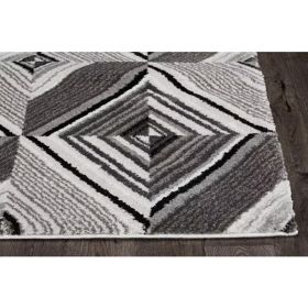 27" X 90" Grey or  Mocha Polyester Rug