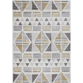 39" X 59" Ivory or Gold Polyester Rug