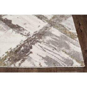 27" X 90" Ivory or Grey Polyester Rug