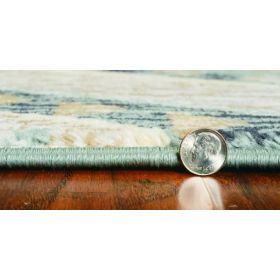 63" X 91" Seafoam Polypropylene Rug