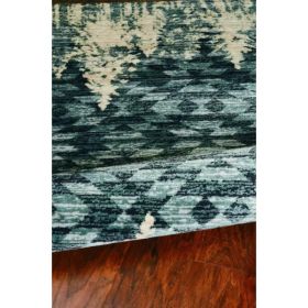 63" X 91" Slate Blue Polypropylene Rug