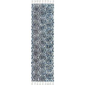 63" X 91" Grey or  Teal Polyester Rug