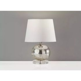 10" X 10" X 15" Silver  Table Lamp