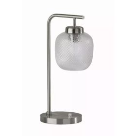 Brushed Steel Metal Dotty Desk Lamp