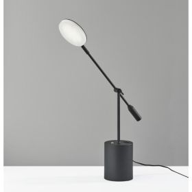 Three Color Adjustable Floor Lamp Black Metal Saucer LED