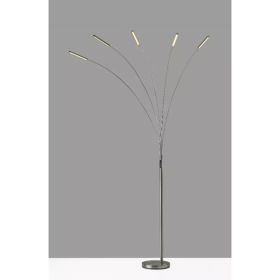 Five Finger Brushed Steel Multi Mode LED Floor Lamp