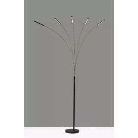 Five Finger Black Metal Multi Mode LED Floor Lamp