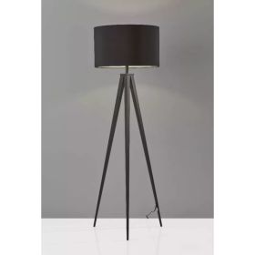 Treble Floor Lamp Three Black Metal Legs