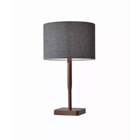 Cozy Cabin Walnut Wood Finish Table Lamp