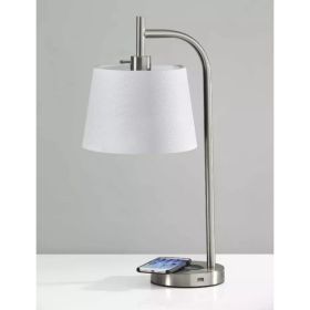 Enhanced Tech Steel Metal Charging Table Lamp