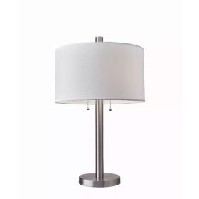 Classic Brushed Steel Metal Table Lamp