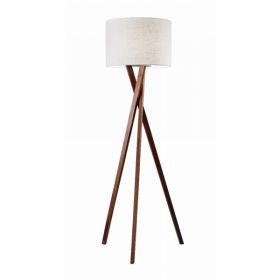 Floor Lamp with Walnut Wood Tripod Leg